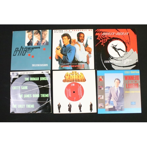 420 - Vinyl - Approximately 200 Film and TV related 7” singles to include: Dukes Of Hazard, The Saint, Twi... 