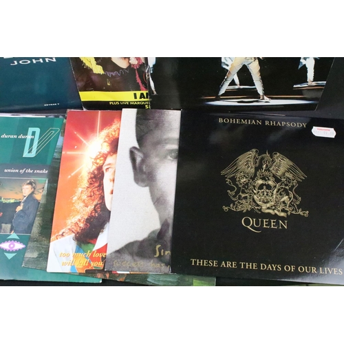 423 - Vinyl - Over 200 mainly 1980’s UK Rock and Pop 7” singles including picture discs to include Queen, ... 