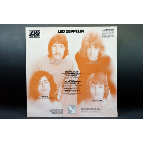 43 - Vinyl - Led Zeppelin self titled LP.  Original UK 1969 version 3 plum labels, grey stripe across the... 