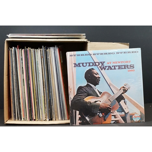 628 - Vinyl - Over 70 Blues LPs to include Muddy Waters, Mississippi John Hurt, John Lee, Frank Frost, Tin... 