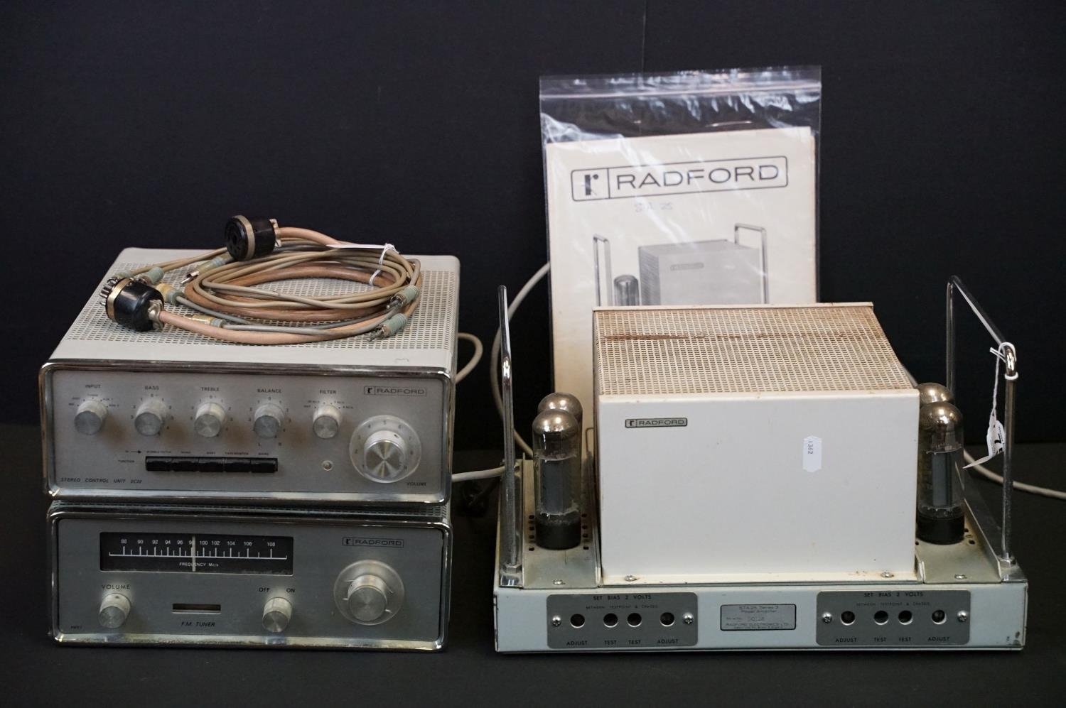 Stereo equipment - Radford STA 25 Series 3 Power Amplifier, Radford SC22 Control  Unit, Radford FMT.1