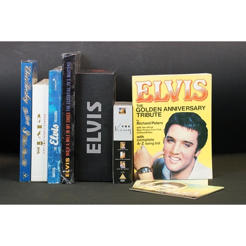 787 - Vinyl - Group of various Elvis Collectables to include Treasures (CD & memorabilia box set), Walk A ... 