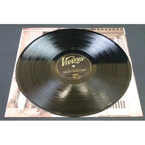 505 - Vinyl - Pearl Jam – Vitalogy, original UK 1994 1st pressing, gold embossed textured sleeve printed i... 