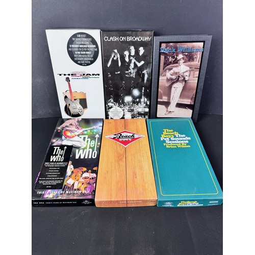 799 - CD Box Sets - Six boxed CD box sets to include The Who Thirty Years Of Maximum R&B, The Beach Boys G... 