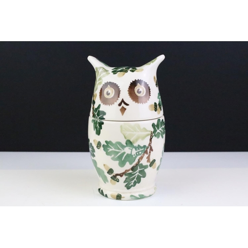 11 - Emma Bridgewater oak pattern lidded pot in the form of an owl, 19.5cm high together with an Emma Bri... 