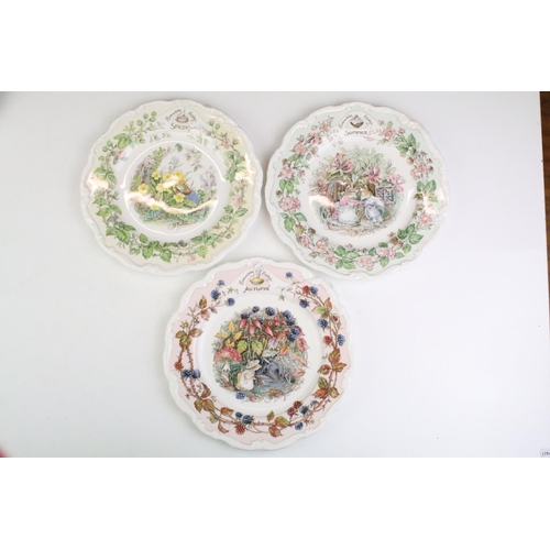 17 - Royal Doulton Brambly Hedge plates, comprising: two sets of Spring, Summer, Autumn and Winter togeth... 