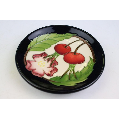 25 - Three Moorcroft small round dishes to include Cluny, Bramble and one marked trial 8.4.13. All boxed.... 