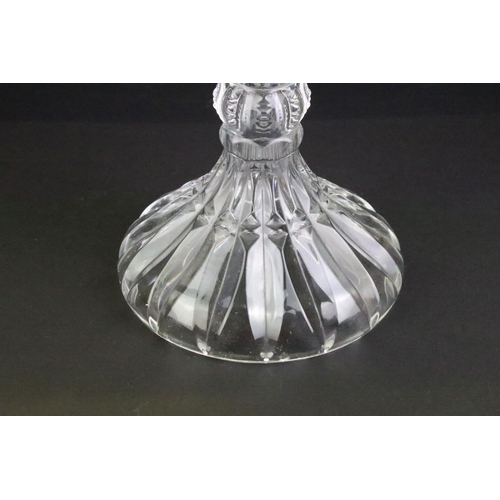 34 - Boxed Shannon Crystal by Godinger lead crystal large apothecary jar, approx 54cm high