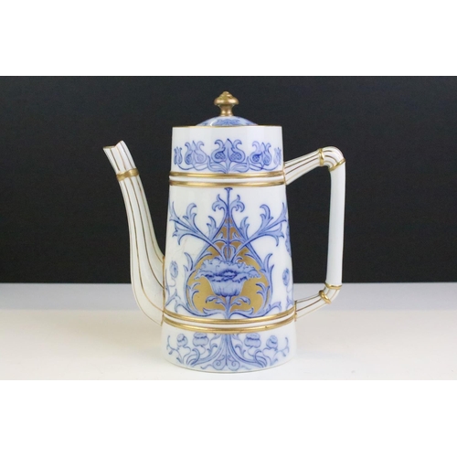 7 - James Macintyre Aurelian coffee pot, decorated in pattern M213, registration numbers 308931 and 3149... 