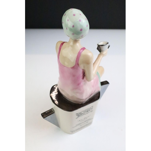 89 - Boxed Peggy Davies Ceramics ' Art Deco Imitating Life ' ltd edn porcelain figurine, with CoA, approx... 