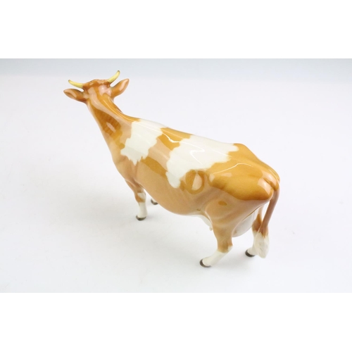 84 - Beswick 'CH. Sabrina's Sir Richmond 14th' Guernsey Bull, together with a Beswick Guernsey Cow (appro... 