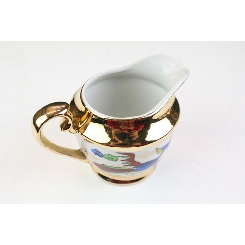 116 - Two vintage Japanese porcelain tea / coffee sets to include a HHP coffee set with dragon & gilt deco... 