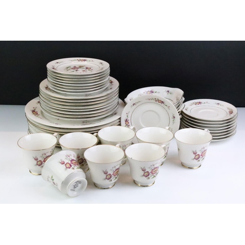 129A - Noritake 'Asian Song' part tea & dinner service to include dinner plates, side plates, teacups & sau... 