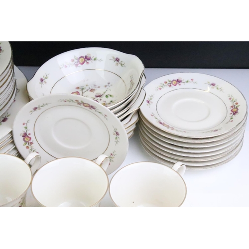 129A - Noritake 'Asian Song' part tea & dinner service to include dinner plates, side plates, teacups & sau... 