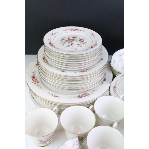 129A - Noritake 'Asian Song' part tea & dinner service to include dinner plates, side plates, teacups & sau... 