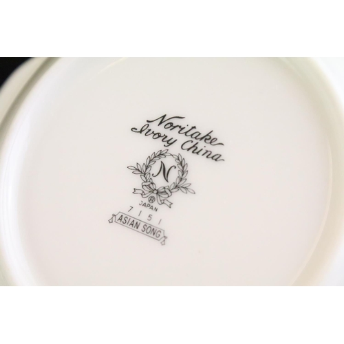 129A - Noritake 'Asian Song' part tea & dinner service to include dinner plates, side plates, teacups & sau... 