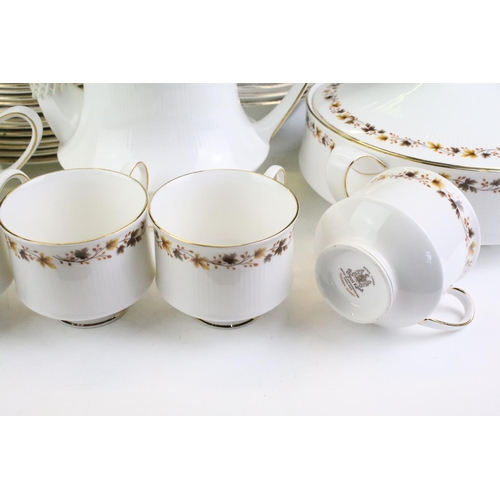 132 - Staffordshire Bone China Royal Kent 'Golden Glory' eight setting tea & dinner service to include cup... 