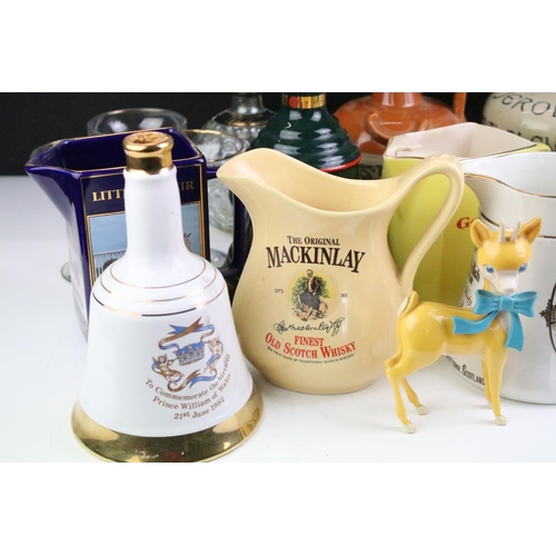 142 - Collection of Breweriana assorted ceramics to include a stone Jeroboam Royal Blend Whisky decanter, ... 