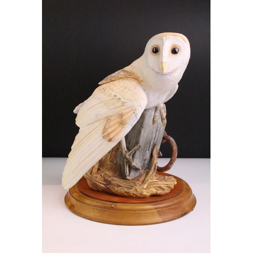 154 - Collection of Country Artists and other owl figurines to include Franklin Mint Barn Owl and five res... 