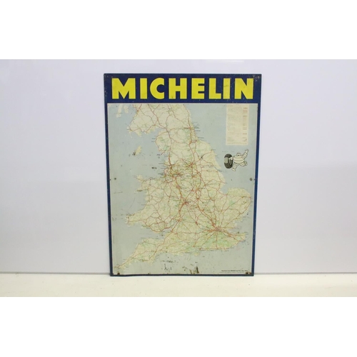 157 - Advertising - A Michelin tin map wall sign, approx 86cm x 63cm