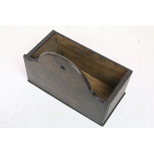 703 - Welsh oak pair of wall hanging boxes