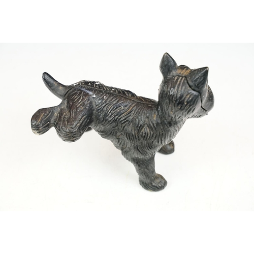 182 - Cast iron dog door stop 