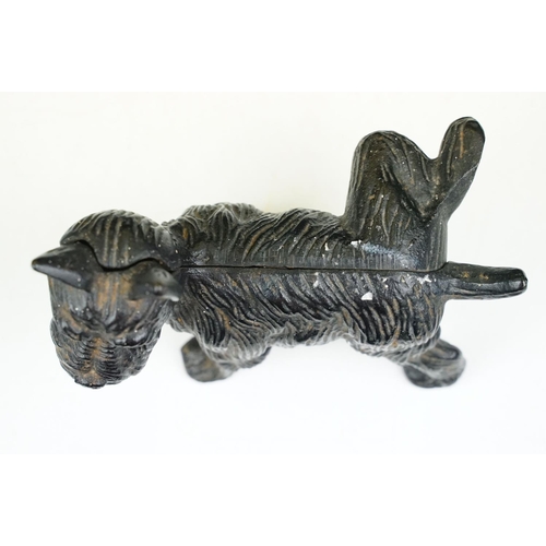 182 - Cast iron dog door stop 