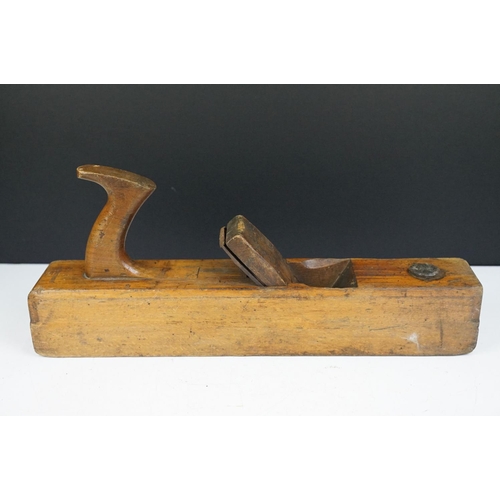 567 - Four woodworking planes to include two H J Matthews examples together with an early 20th Century oak... 