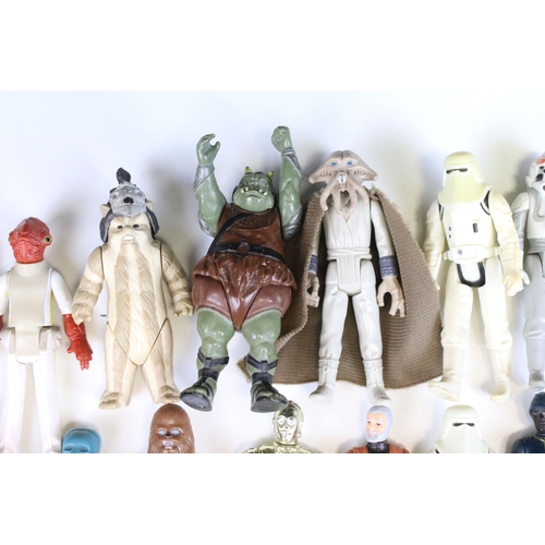 456 - Star Wars - 25 Original Star Wars figures to include Ree Yees, Han Solo, Squid Head, Admiral Ackbar,... 