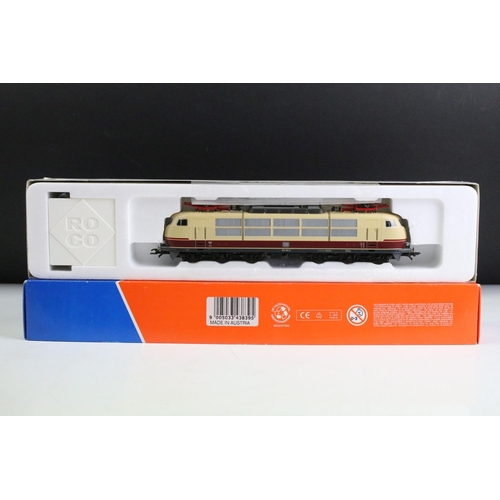 104 - Three boxed Roco HO gauge locomotives to include 43839 DB BR 103 164-0, 63745 DB E03 002 and 63742 D... 