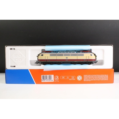 104 - Three boxed Roco HO gauge locomotives to include 43839 DB BR 103 164-0, 63745 DB E03 002 and 63742 D... 