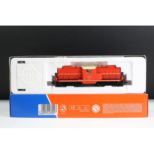 106 - Four boxed Roco HO gauge locomotives to include 63621 DB E16 10, 43552 DBB 2045 16, 63453 FS D345 10... 