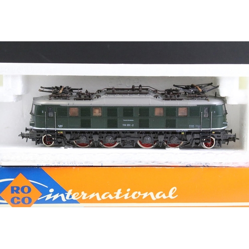 109 - Five boxed Roco HO gauge locomotives to include 04163A BR80 04114C, BR118 414C, 4131 E144 and DB 144... 