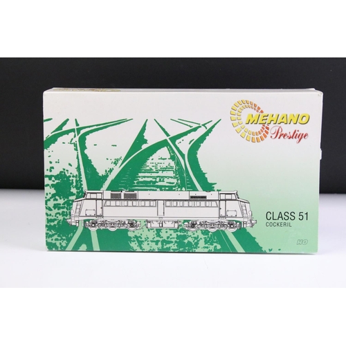 111 - Three boxed HO gauge locomotives/DMUs to include Mehano Prestige T258 Class 51 Cockeril, Bachmann 67... 