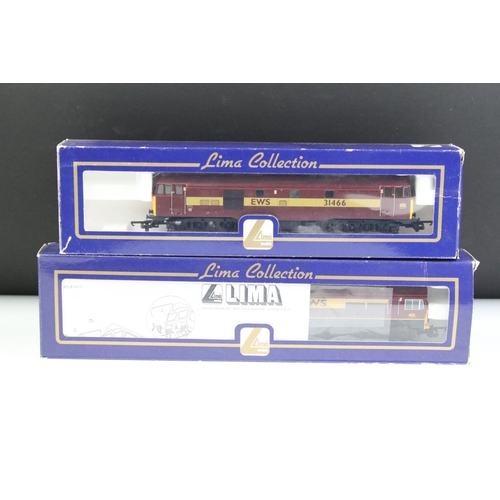 113 - Seven boxed Lima Collection OO gauge EWS locomotives to include L204792 Roy Castle, L204664 Class 59... 