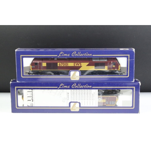 113 - Seven boxed Lima Collection OO gauge EWS locomotives to include L204792 Roy Castle, L204664 Class 59... 