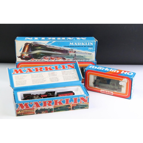 120 - Four boxed Marklin HO gauge locomotives to include 3083, 3087, 3089 & 3003