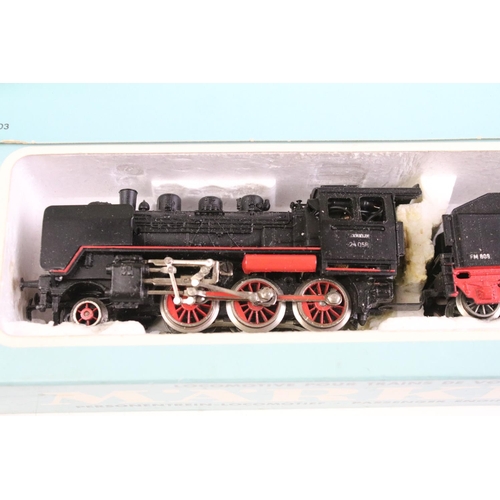 121 - Three boxed Marklin HO gauge locomotives to include 8322, 8389 & 3003