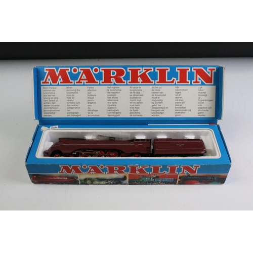 121 - Three boxed Marklin HO gauge locomotives to include 8322, 8389 & 3003