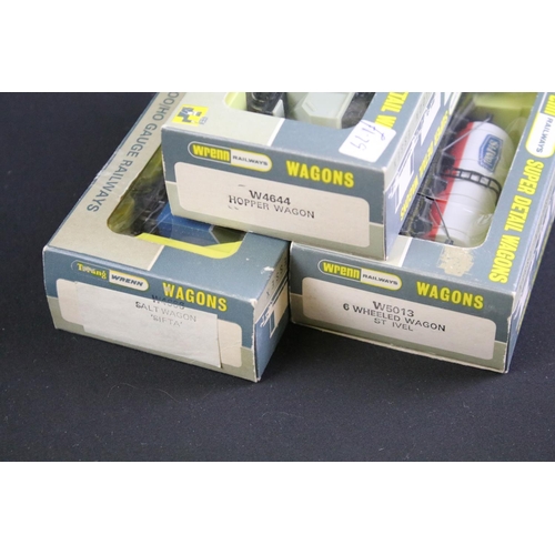 124 - 55 Boxed Wrenn Super Detail Wagons OO gauge items of rolling stock to include W4666 Salt Wagon Sifta... 