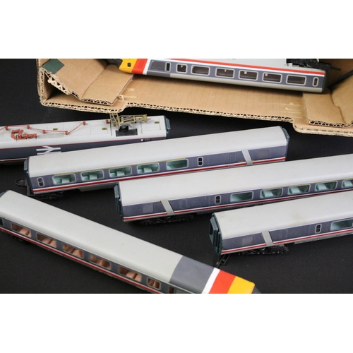 126 - Group of Hornby DMU sets and Railcars to include 7 x Eurostar items (some missing parts), InterCity ... 