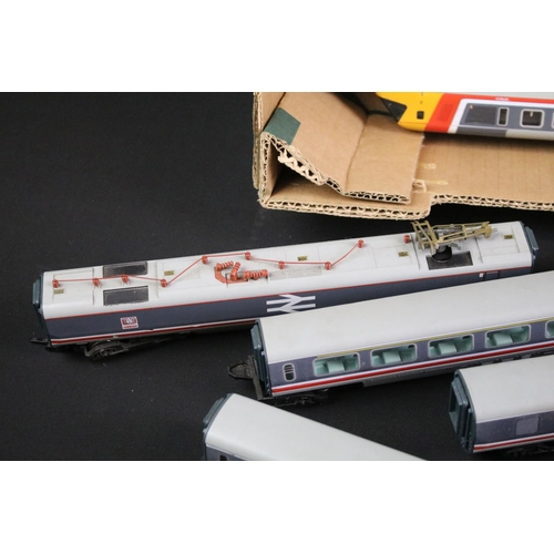 126 - Group of Hornby DMU sets and Railcars to include 7 x Eurostar items (some missing parts), InterCity ... 