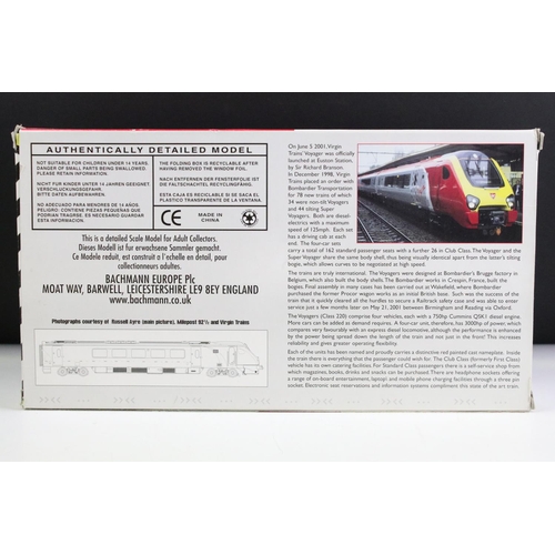 135 - Boxed Bachmann OO gauge 32-600 Class 220 Virgin Voyager (Non Tilt) 4 Car DEMU Maiden Voyager set, co... 