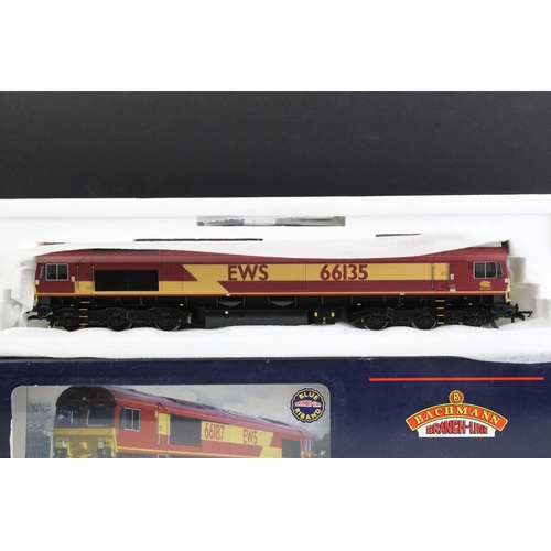 148 - Four boxed Bachmann OO gauge locomotives to include 32-521NRM Deltic Prototype DP1 weathered, 32-725... 