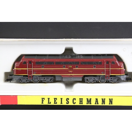 152 - Three boxed Fleischmann HO gauge locomotives to include 4337, 4280 & 1385D