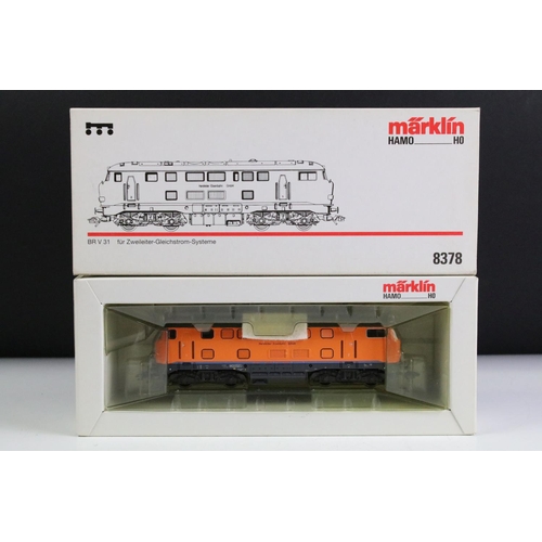 155 - Two boxed Marklin HO gauge locomotives to include 38880 BR44 and 8378 BR V 31 plus a boxed Marklin H... 