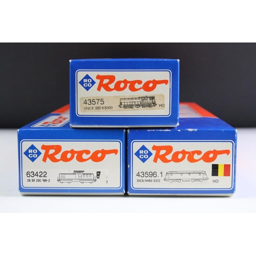 160 - Three boxed Roco HO gauge locomotives to include 63422, 43596.1 & 43575