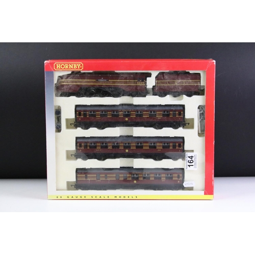 164 - Boxed Hornby OO gauge R2199M The Coronation Scot Train Pack, complete