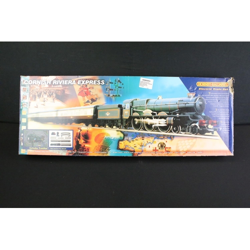 244 - Two boxed Hornby OO gauge train sets to include R826 Cornish Riviera containing King Charles I locom... 