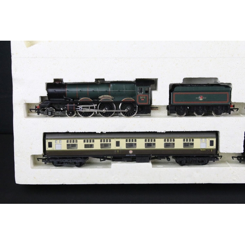 244 - Two boxed Hornby OO gauge train sets to include R826 Cornish Riviera containing King Charles I locom... 